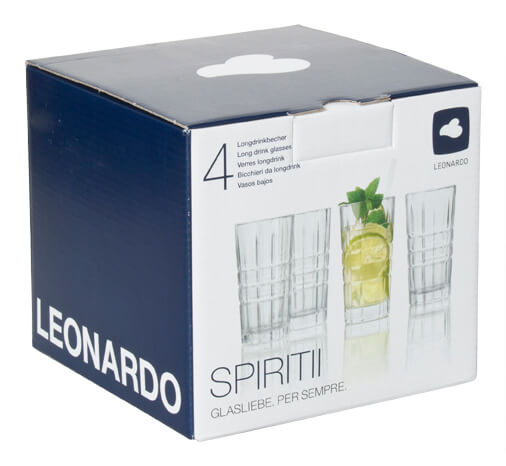 Longdrinkglas Spiritii, Leonardo - 260ml (4 Stk.)