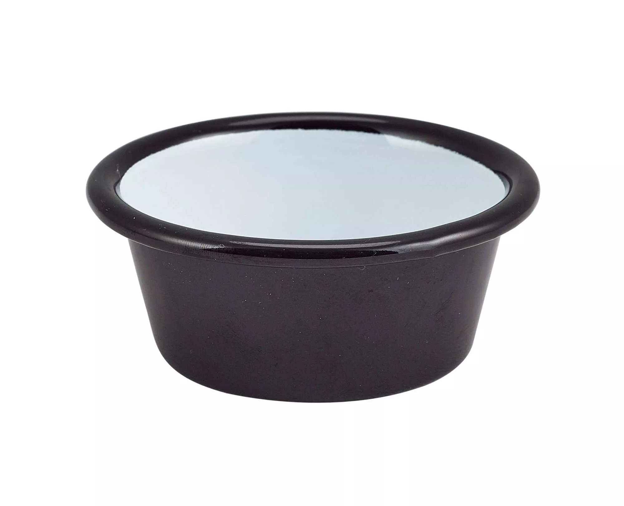 Dipschale Emaille 90ml flach - schwarz Dipschale Emaille 90ml flach - schwarz