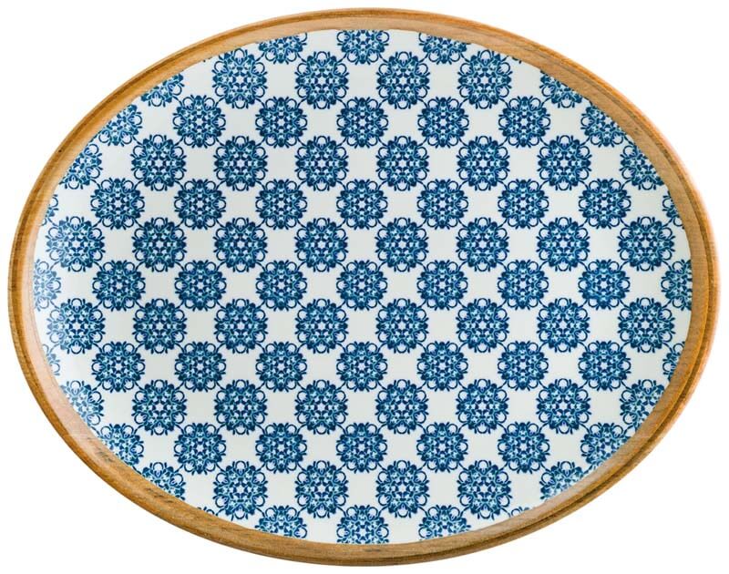 Bonna Lotus Moove Platte oval 36x28cm blau - 6 Stück Bonna Lotus Moove Platte oval 36x28cm blau - 6 Stück