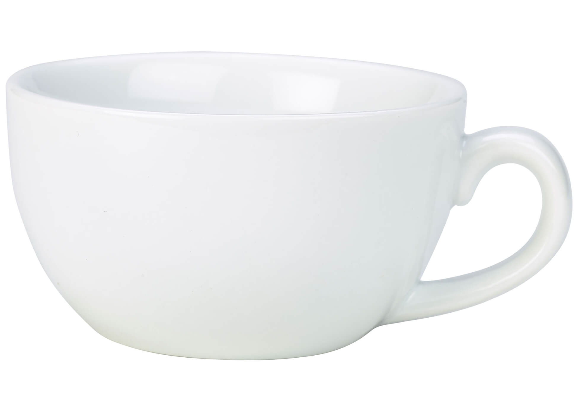 Milchkaffee Tasse weiß - 340ml (6 Stk.)