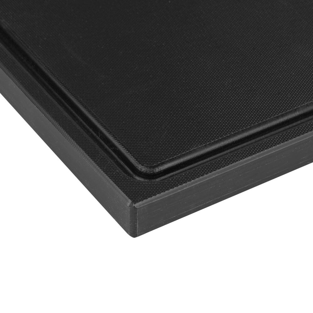 Schneidebrett mit Saftrille, HDPE schwarz, Prime Bar - 30x20x2cm Schneidebrett mit Saftrille, HDPE schwarz, Prime Bar - 30x20x2cm