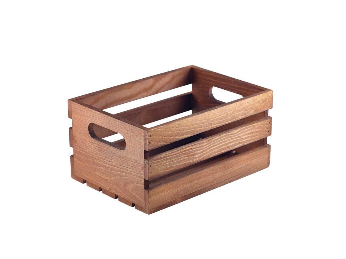 Holzkiste, Dark Rustic Braun - 21x15x10,8cm