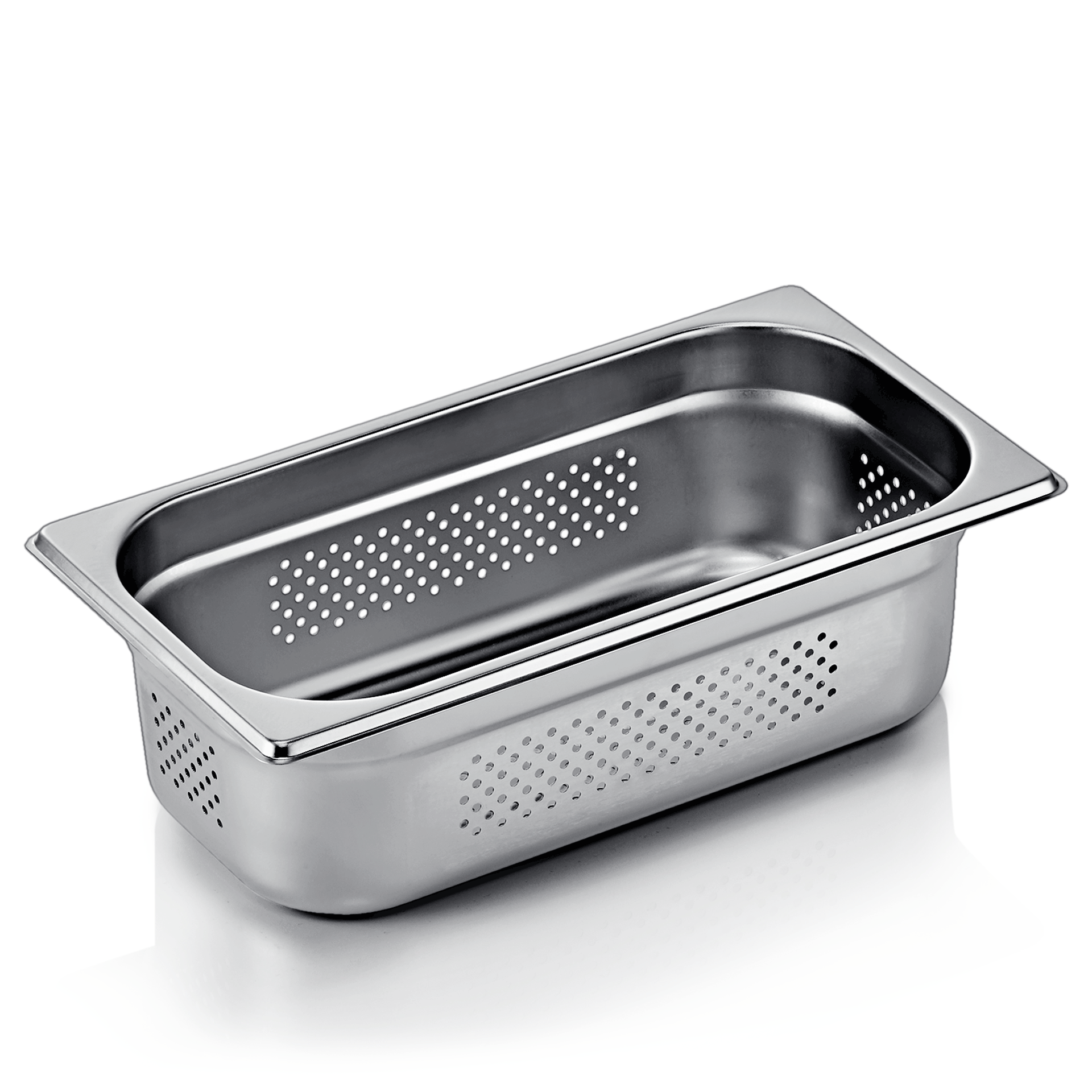 GN 1/3 Behälter, mit Seiten- & Bodenlochung,CNS, GN ESSENTIALS - 10cm (6 Stk.) GN 1/3 Behälter, mit Seiten- & Bodenlochung,CNS, GN ESSENTIALS - 10cm (6 Stk.)