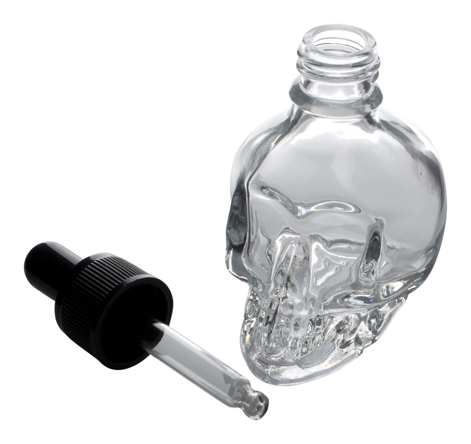 Flasche mit Pipette, Totenkopf - 40ml