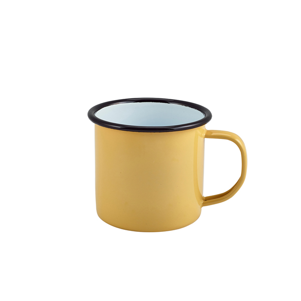 Emaille-Becher mit Henkel, gelb - 360ml Emaille-Becher mit Henkel, gelb - 360ml