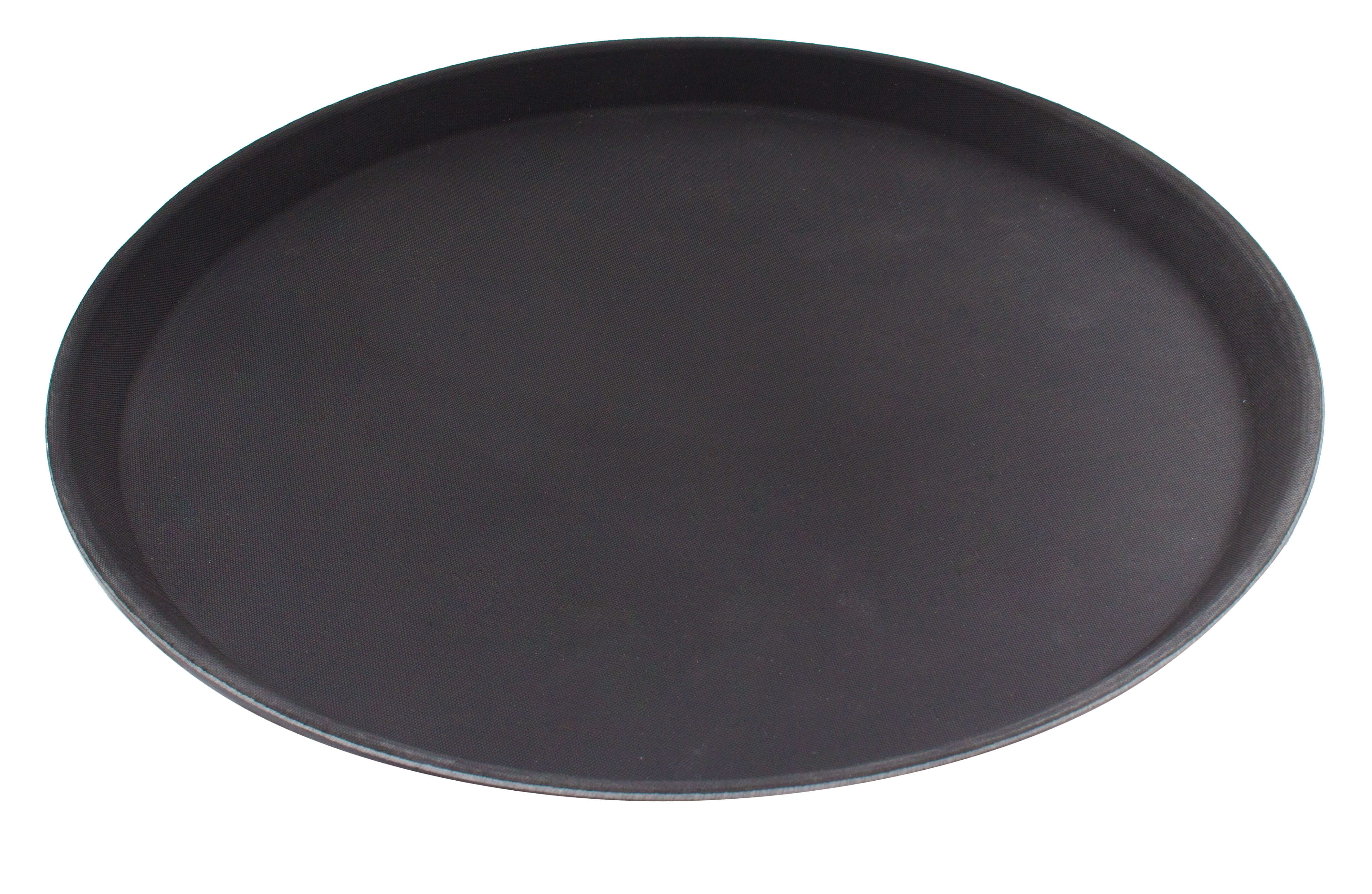 Serviertablett, Glasfaserkunststoff, schwarz, 36cm