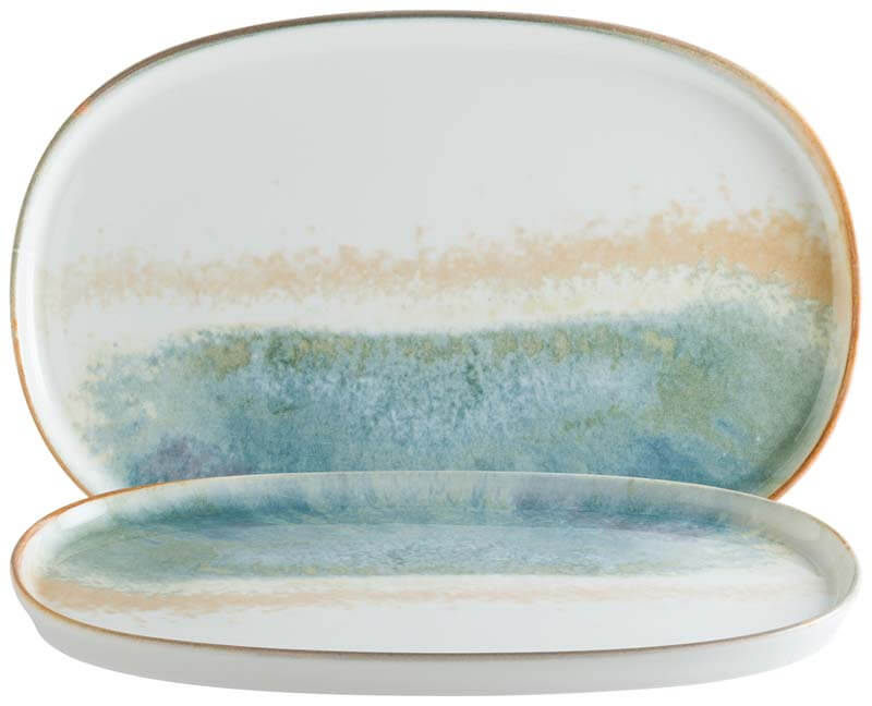 Bonna Fium Hygge Platte oval 34x23cm blau - 6 Stück Bonna Fium Hygge Platte oval 34x23cm blau - 6 Stück