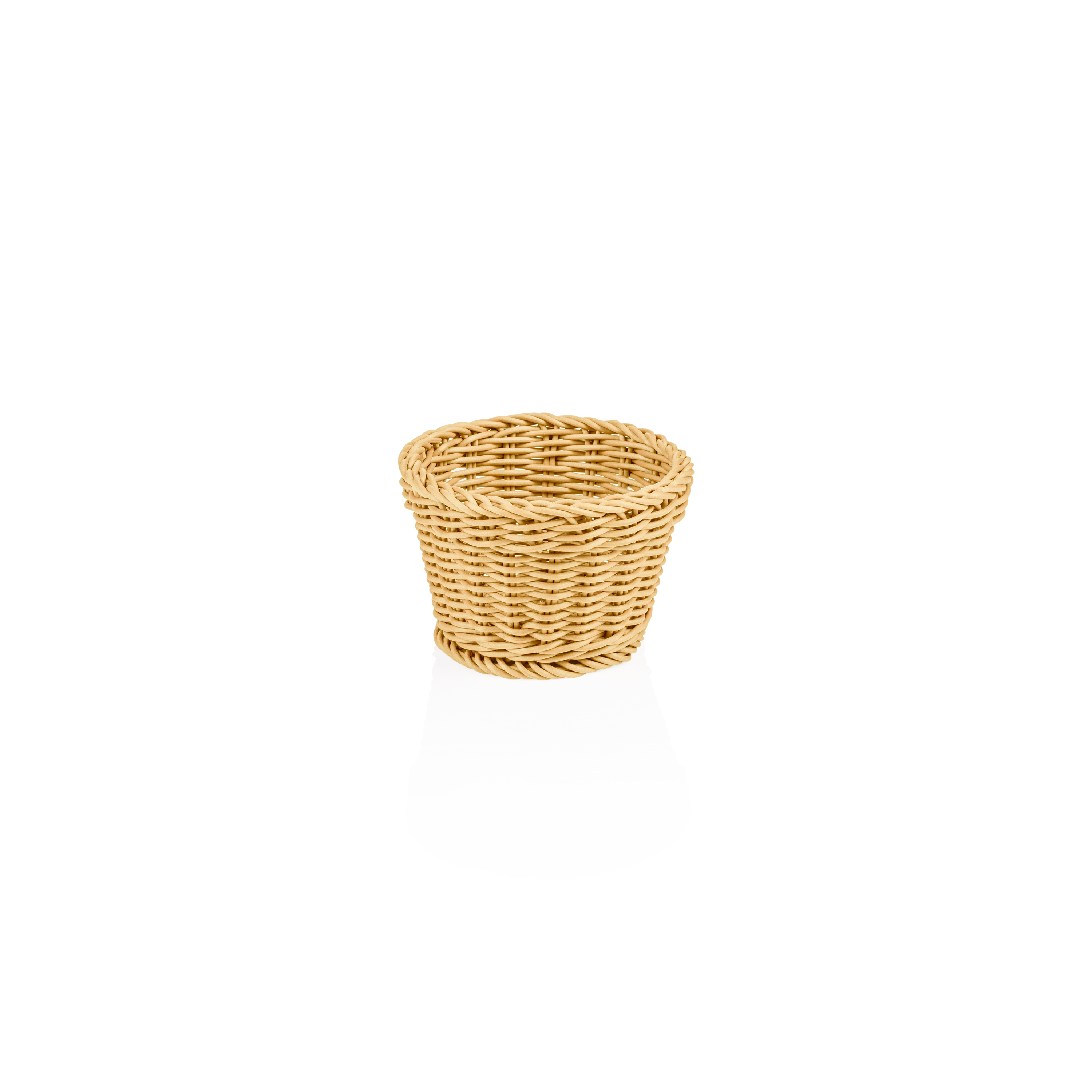 Korb rund, Polypropylen hellbeige - 13x10cm Korb rund, Polypropylen hellbeige - 13x10cm
