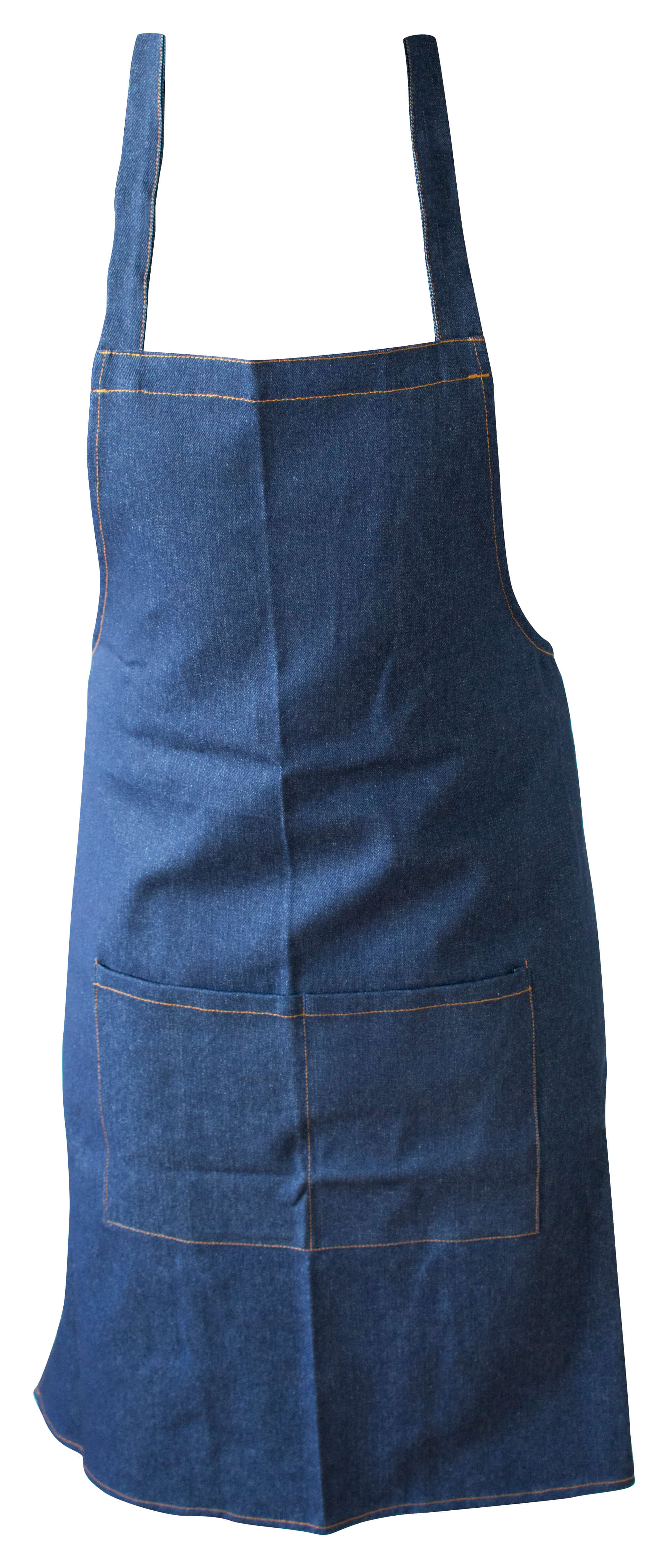 Latzschürze, Jeans, 90x70cm - dunkelblau