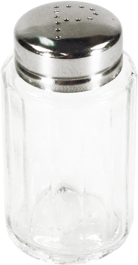 Pfefferstreuer, Glas und Edelstahl - 7x4cm