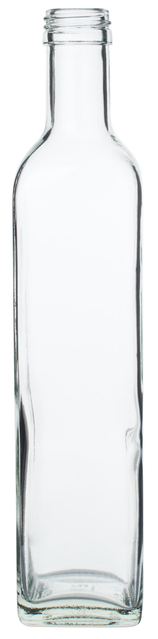 Glasflasche eckig - 500ml