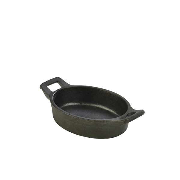 Ovale Mini-Auflaufform mit Henkeln, Gusseisen - 240ml (6 Stk.)