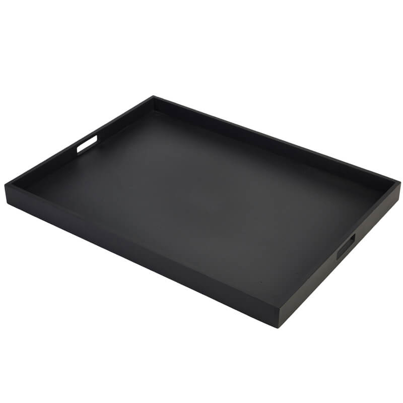 Butler-Tablett, Akazienholz schwarz - 64x48x4,5cm Butler-Tablett, Akazienholz schwarz - 64x48x4,5cm