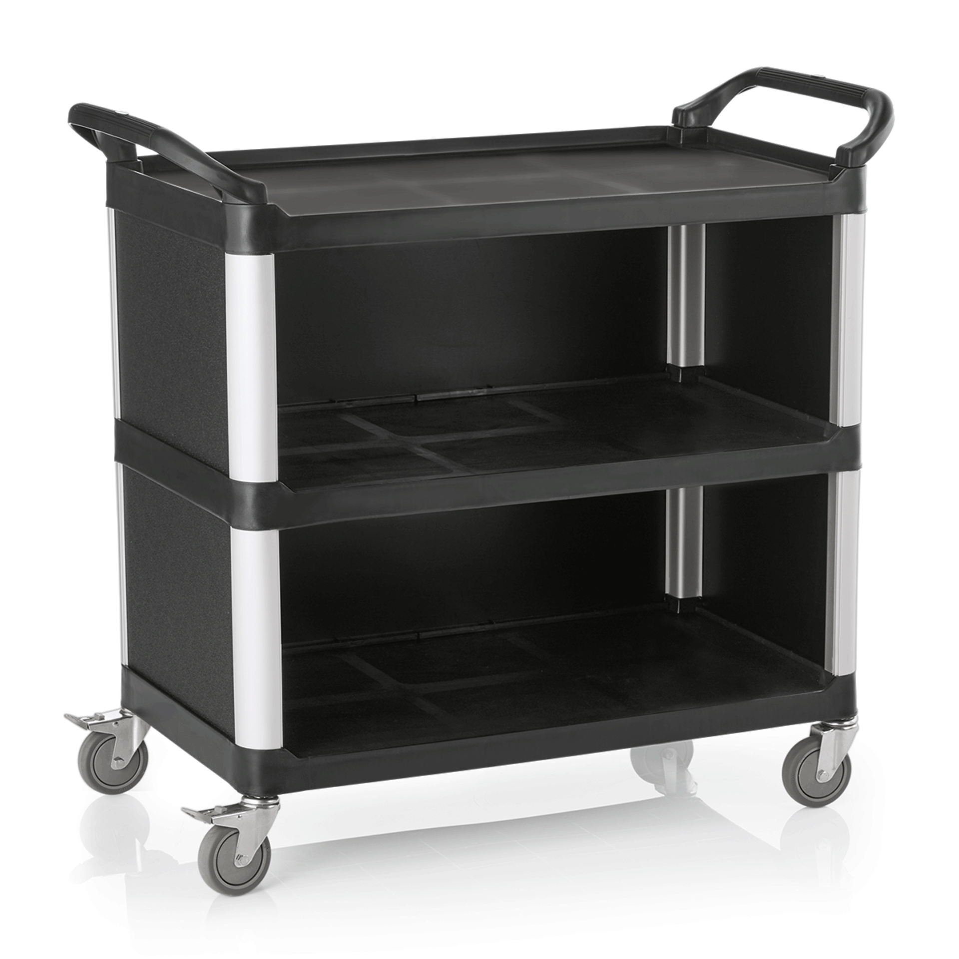 Servierwagen mit 3 Böden - Aluminium, Polypropylen (103,5x50,5x95,5cm) Servierwagen mit 3 Böden - Aluminium, Polypropylen (103,5x50,5x95,5cm)
