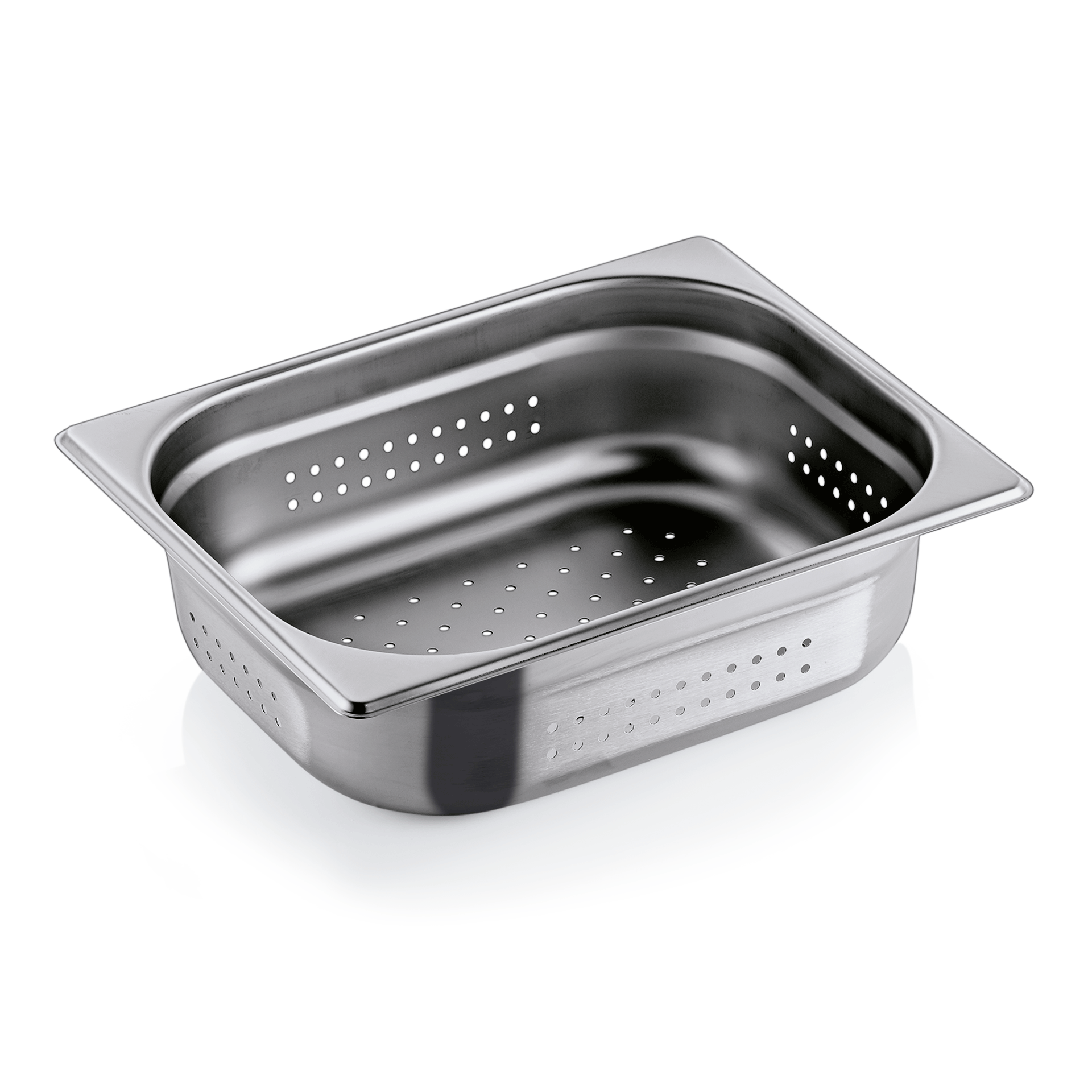 GN 1/2 Behälter, perforiert, CNS 18/8 - 10cm (Serie GN SELECT) GN 1/2 Behälter, perforiert, CNS 18/8 - 10cm (Serie GN SELECT)