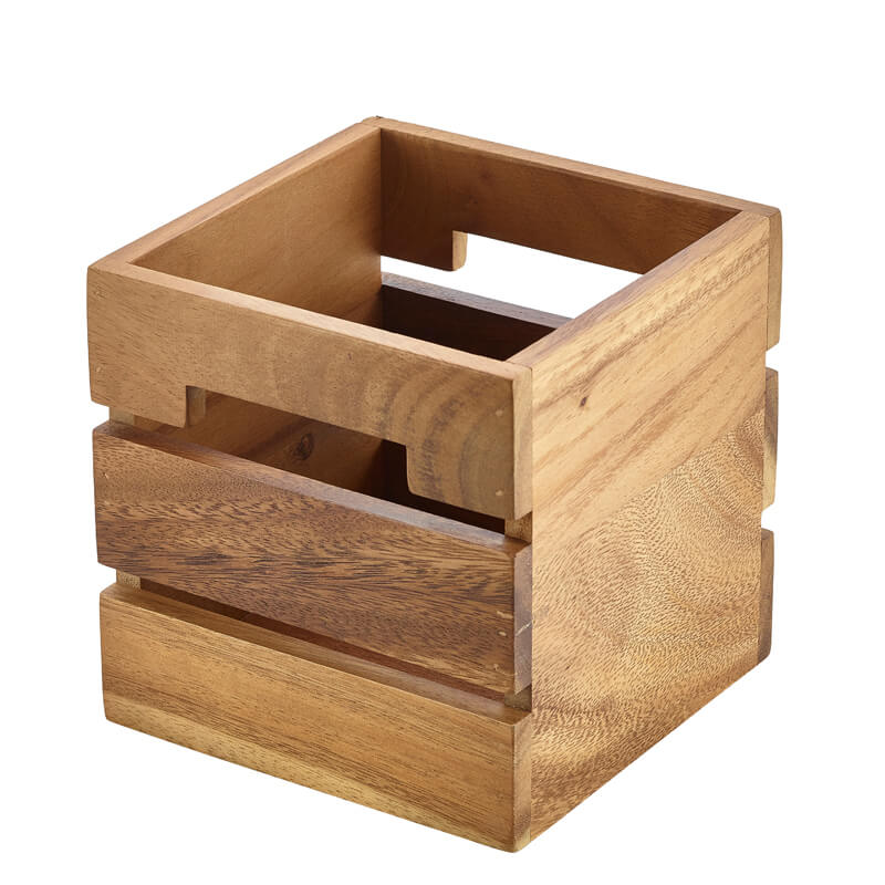 Holzkiste / Buffet-Erhöhung, Akazienholz - 15x15x15cm Holzkiste / Buffet-Erhöhung, Akazienholz - 15x15x15cm