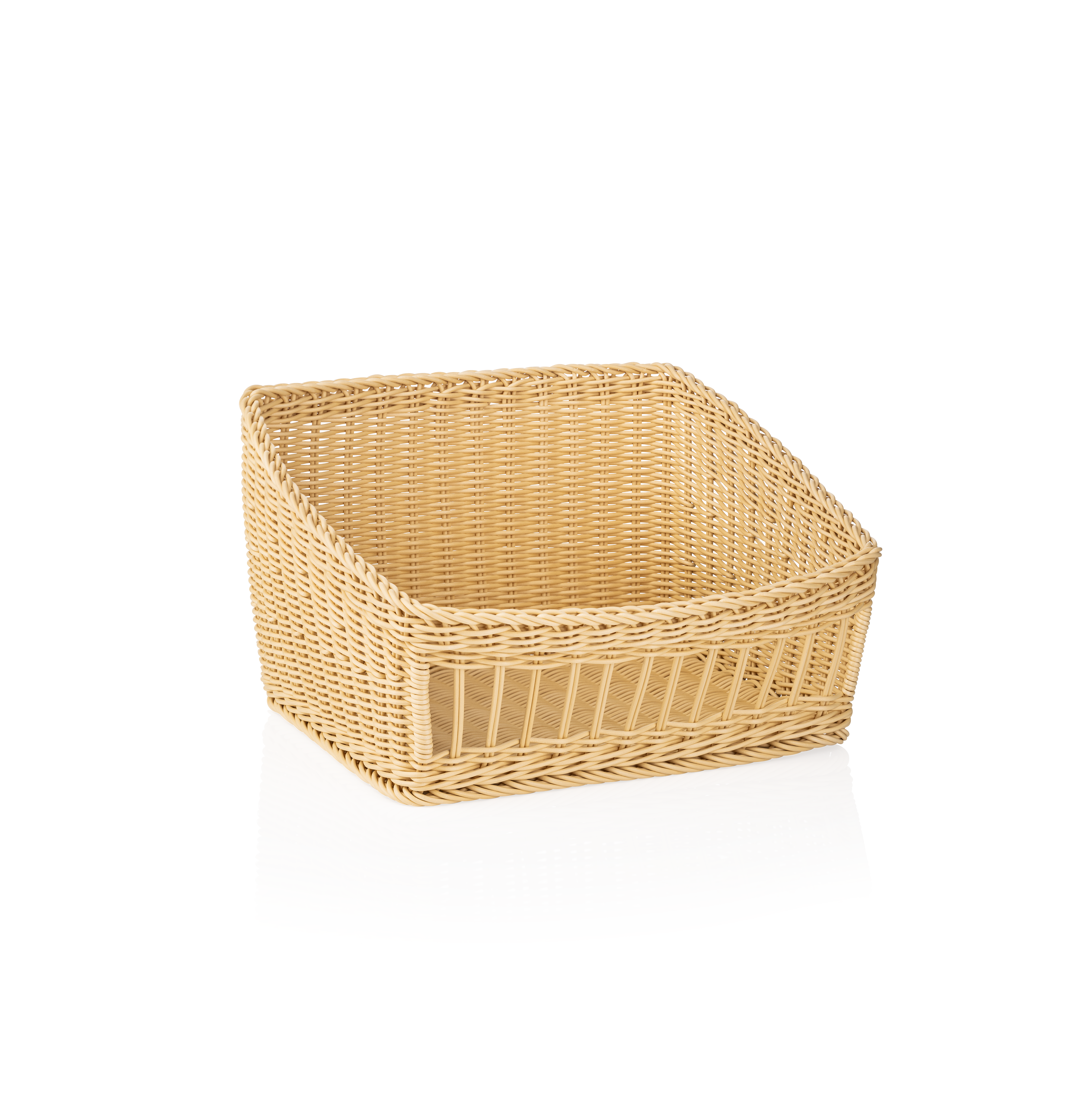 Korb Polypropylen hellbeige - 45x40x16/27cm Korb Polypropylen hellbeige - 45x40x16/27cm