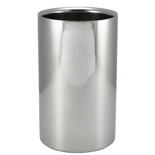 Thermo-Flaschenkühler, Edelstahl glänzend - 12x20cm Thermo-Flaschenkühler, Edelstahl glänzend - 12x20cm