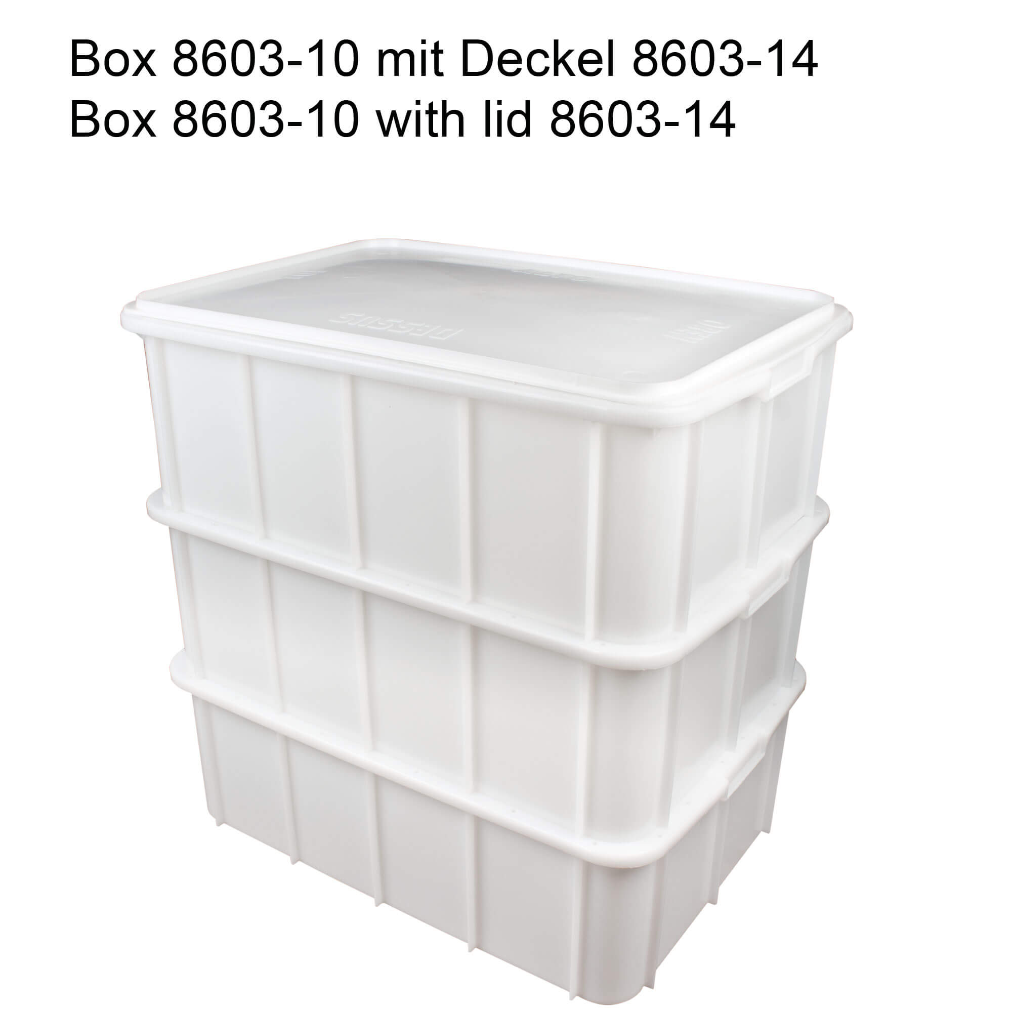 Deckel für Stapel- und Transportbehälter Classic weiß - 660x425x20mm