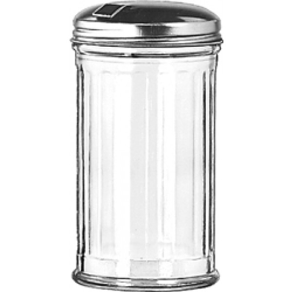 Zuckerstreuer Americanstyle, Glas und Edelstahl - 300ml / 13,5cm