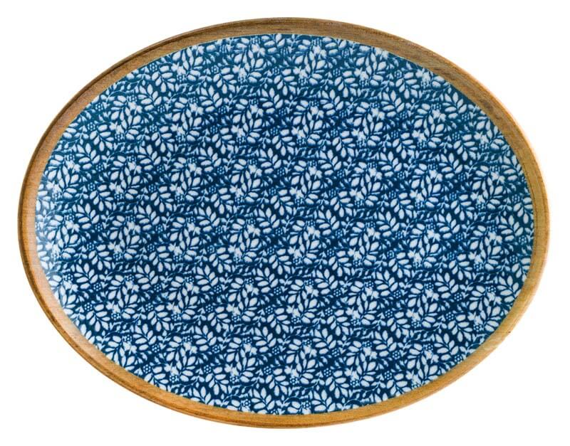 Bonna Lupin Moove Platte oval 36x28cm blau - 6 Stück