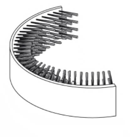 Außenrandbürste f. Alu-Durchfluter