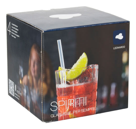 Longdrinkglas Spiritii, Leonardo - 400ml (4 Stk.)