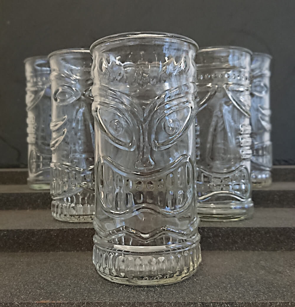 Tiki Gläser Set mit 3 Motiven - 460-500ml (6 Stk.) Tiki Gläser Set mit 3 Motiven - 460-500ml (6 Stk.)