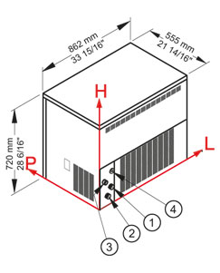 Brema Eiswürfelbereiter C Serie 150A HC B-QUBE - Würfel (150kg)