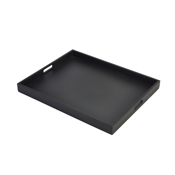 Butler-Tablett, Akazienholz schwarz - 53,5x42,5x4,5cm Butler-Tablett, Akazienholz schwarz - 53,5x42,5x4,5cm