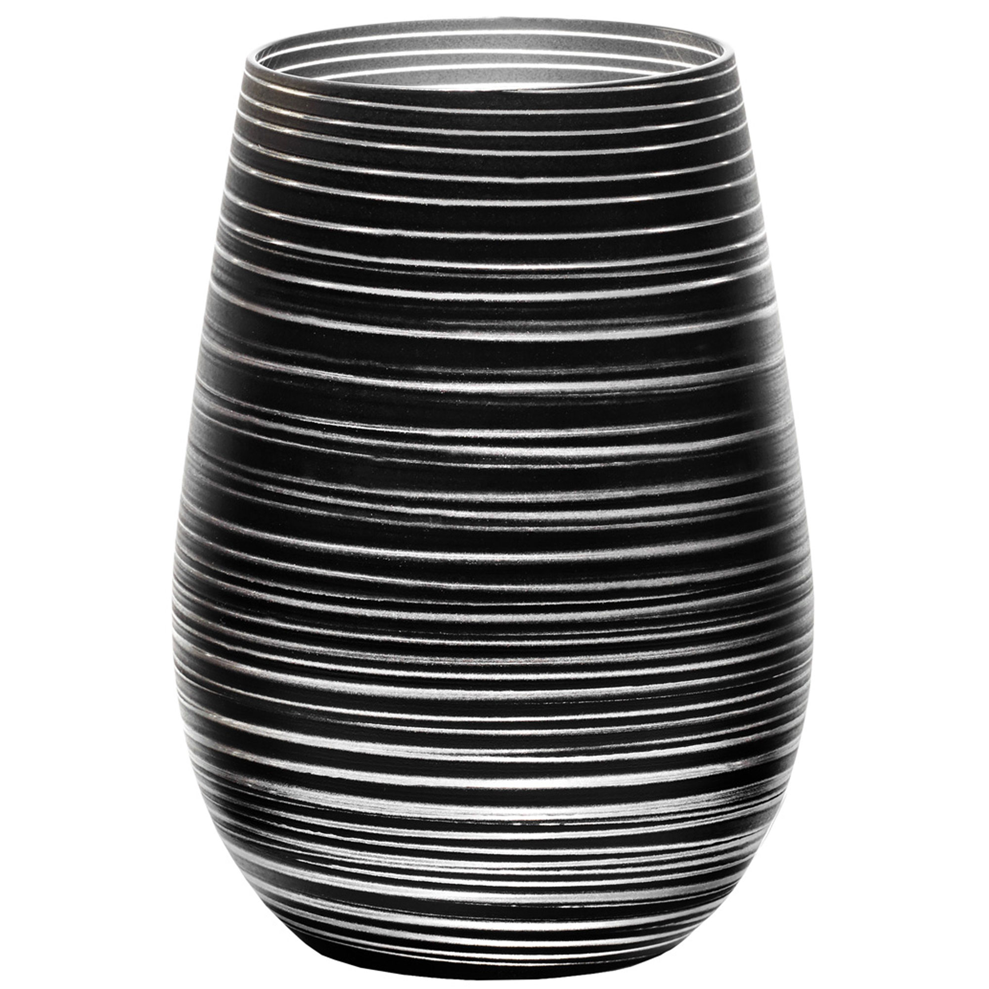 Becher Twister schwarz-silber, Stölzle - 465ml