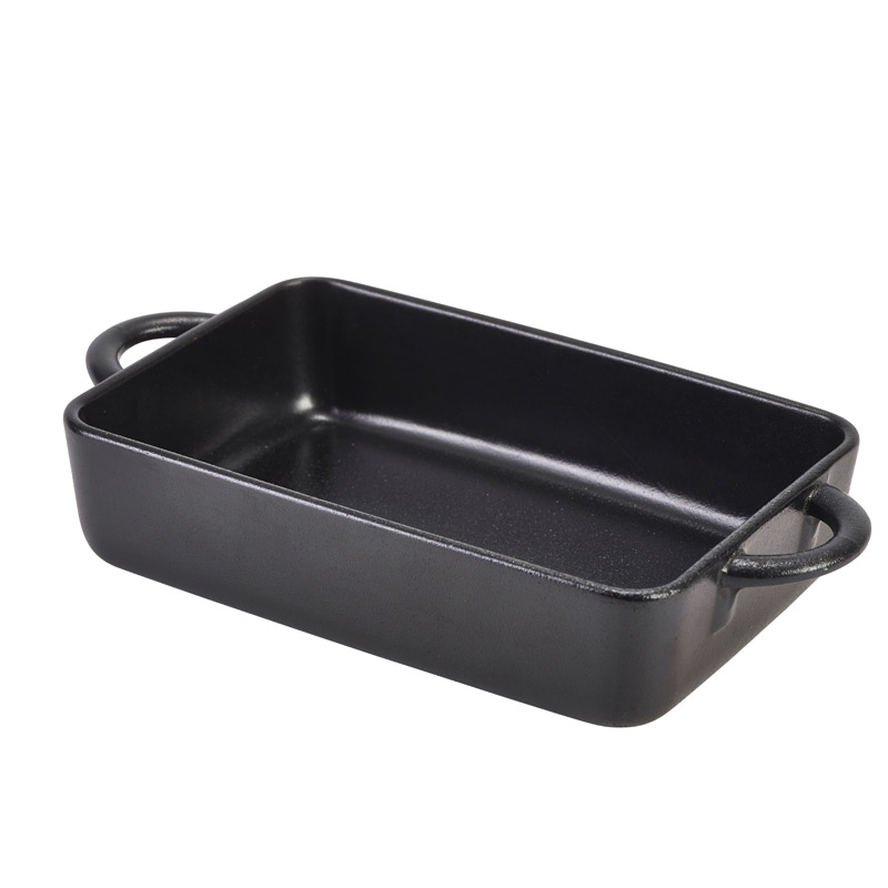 Rechteckige Schale Forge Steingut Gusseisen-Optik – 16 x 10,5 x 4 cm (6 Stk.)