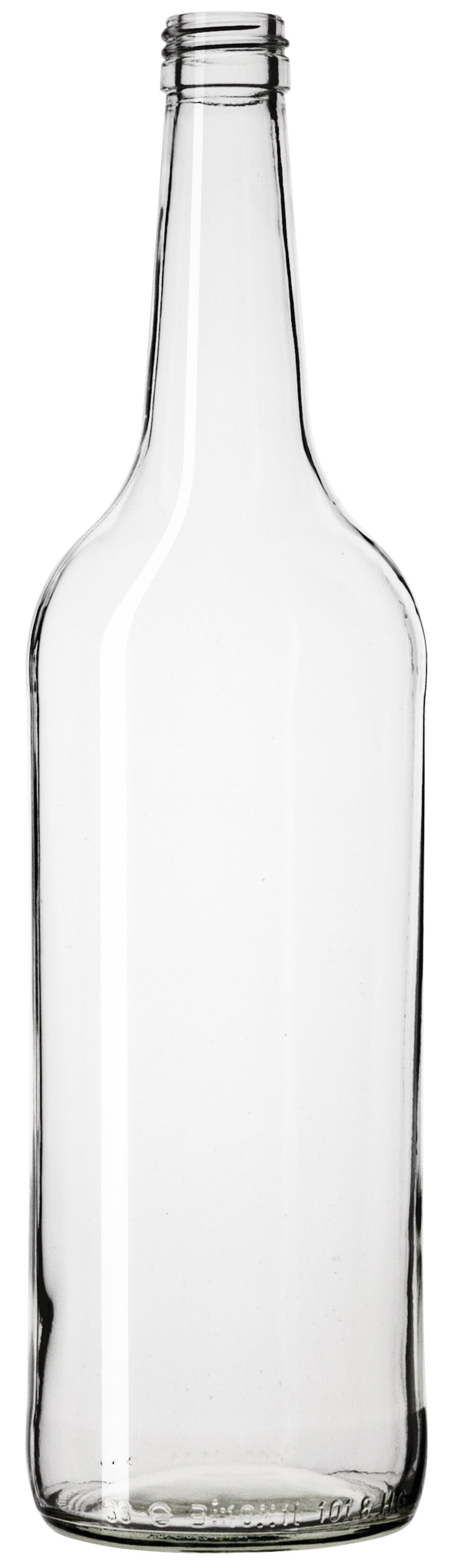 Glasflasche Geradhals klar - 1000ml