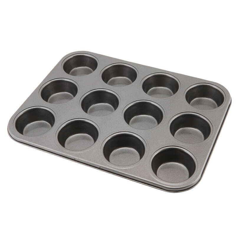 Muffinblech antihaftbeschichtet, Karbonstahl - für 12 Muffins
