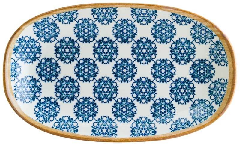 Bonna Lotus Gourmet Platte oval 34x19cm blau - 6 Stück Bonna Lotus Gourmet Platte oval 34x19cm blau - 6 Stück