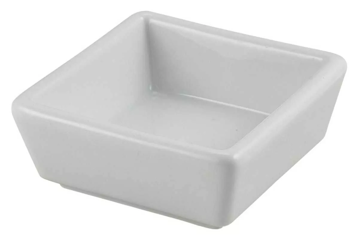 Porzellanschale, quadratisch - 8,5x8,5x3,5cm (6 Stk.) Porzellanschale, quadratisch - 8,5x8,5x3,5cm (6 Stk.)