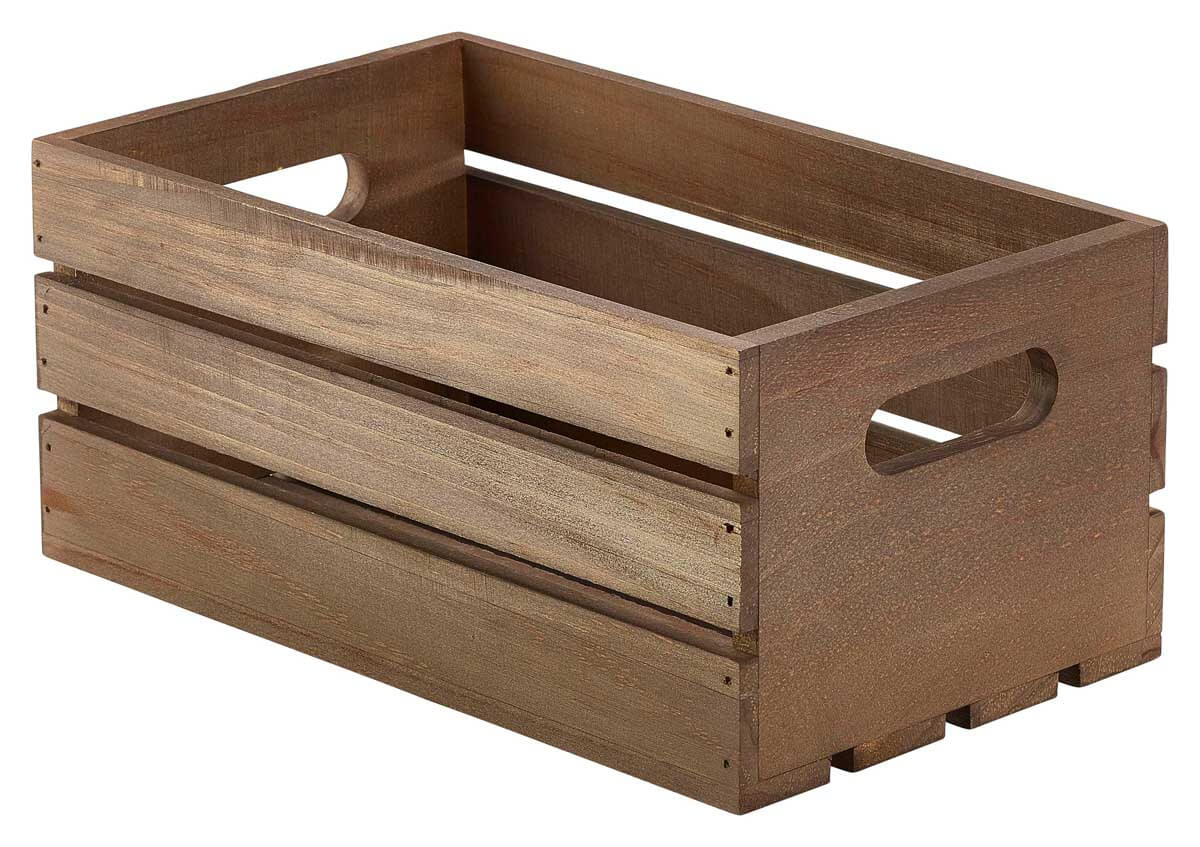 Holzkiste, Dark Rustic Braun - 27x16x12cm