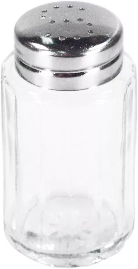 Pfefferstreuer, Glas und Edelstahl - 7x4cm Pfefferstreuer, Glas und Edelstahl - 7x4cm