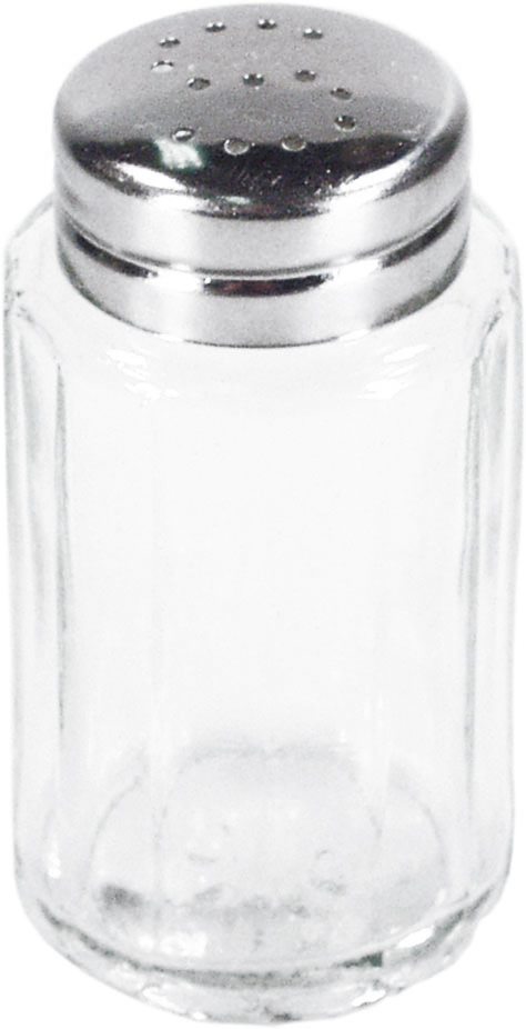 Pfefferstreuer, Glas und Edelstahl - 7x4cm