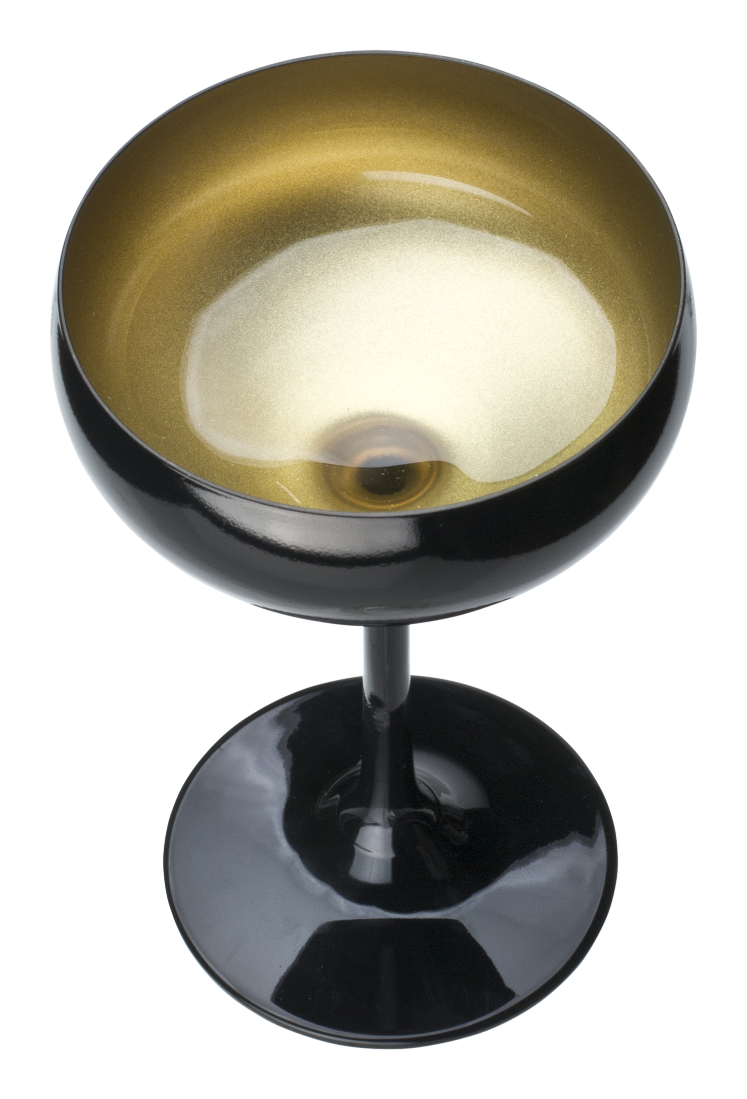 Cocktailschale, glänzend schwarz/gold, Elements Stölzle - 230ml