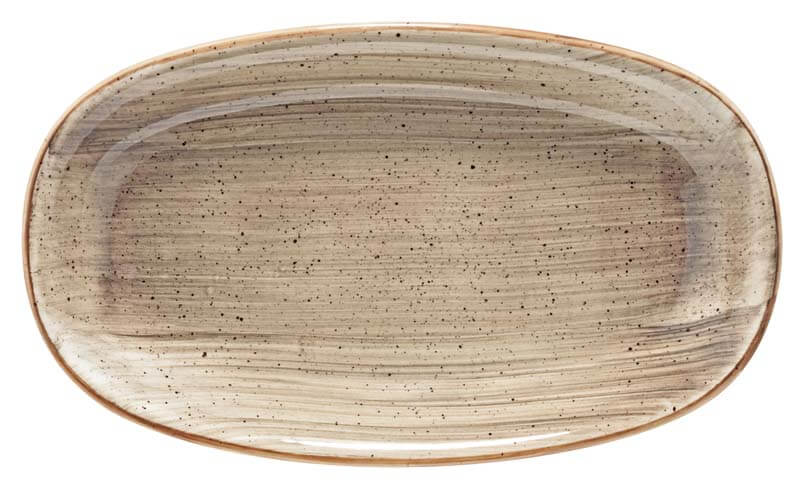 Bonna Aura Terrain Gourmet Platte oval 34x19cm beige - 6 Stück