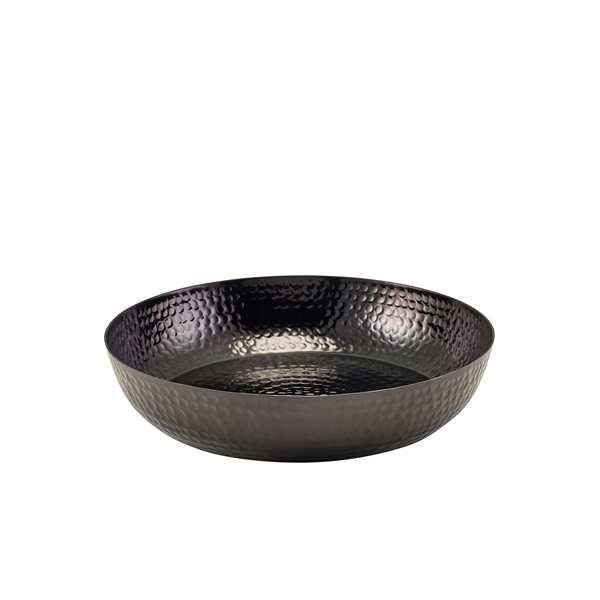 Schale aus gehämmertem Aluminium, schwarz - 31 cm Schale aus gehämmertem Aluminium, schwarz - 31 cm