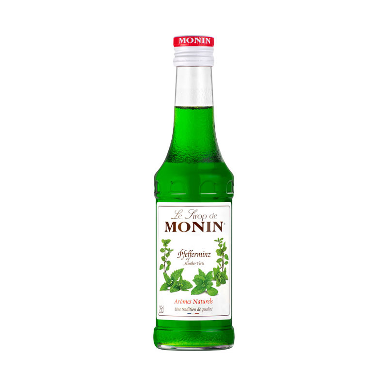 Pfefferminz grün - Monin Sirup Kleinflasche (0,25l) Pfefferminz grün - Monin Sirup Kleinflasche (0,25l)