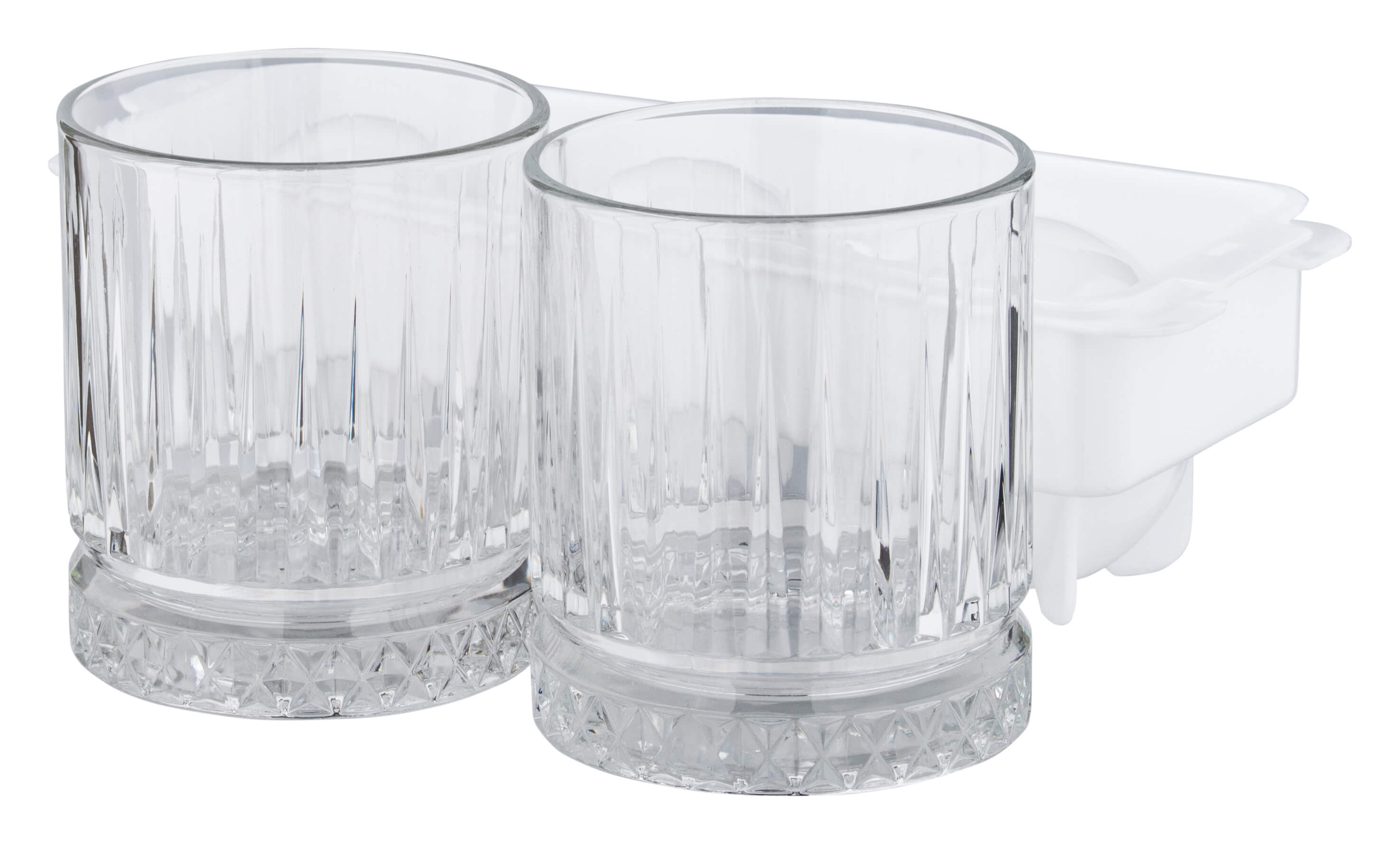 Whisky Ice Ball Set - 2 Whiskygläser + Kugel-Eisform
