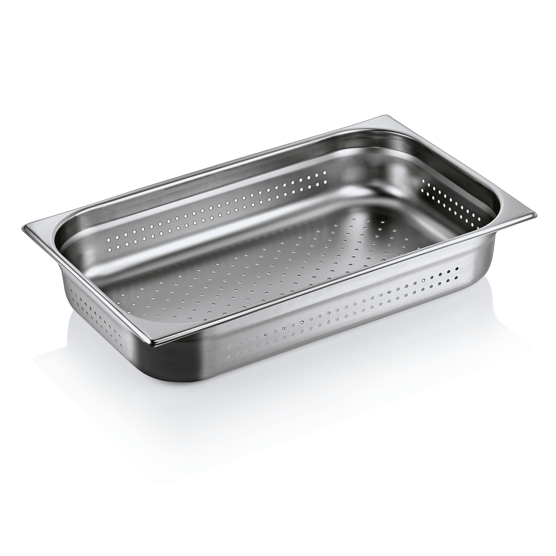 GN 1/1 Behälter, perforiert, CNS 18/8 - 10cm (Serie GN SELECT) GN 1/1 Behälter, perforiert, CNS 18/8 - 10cm (Serie GN SELECT)