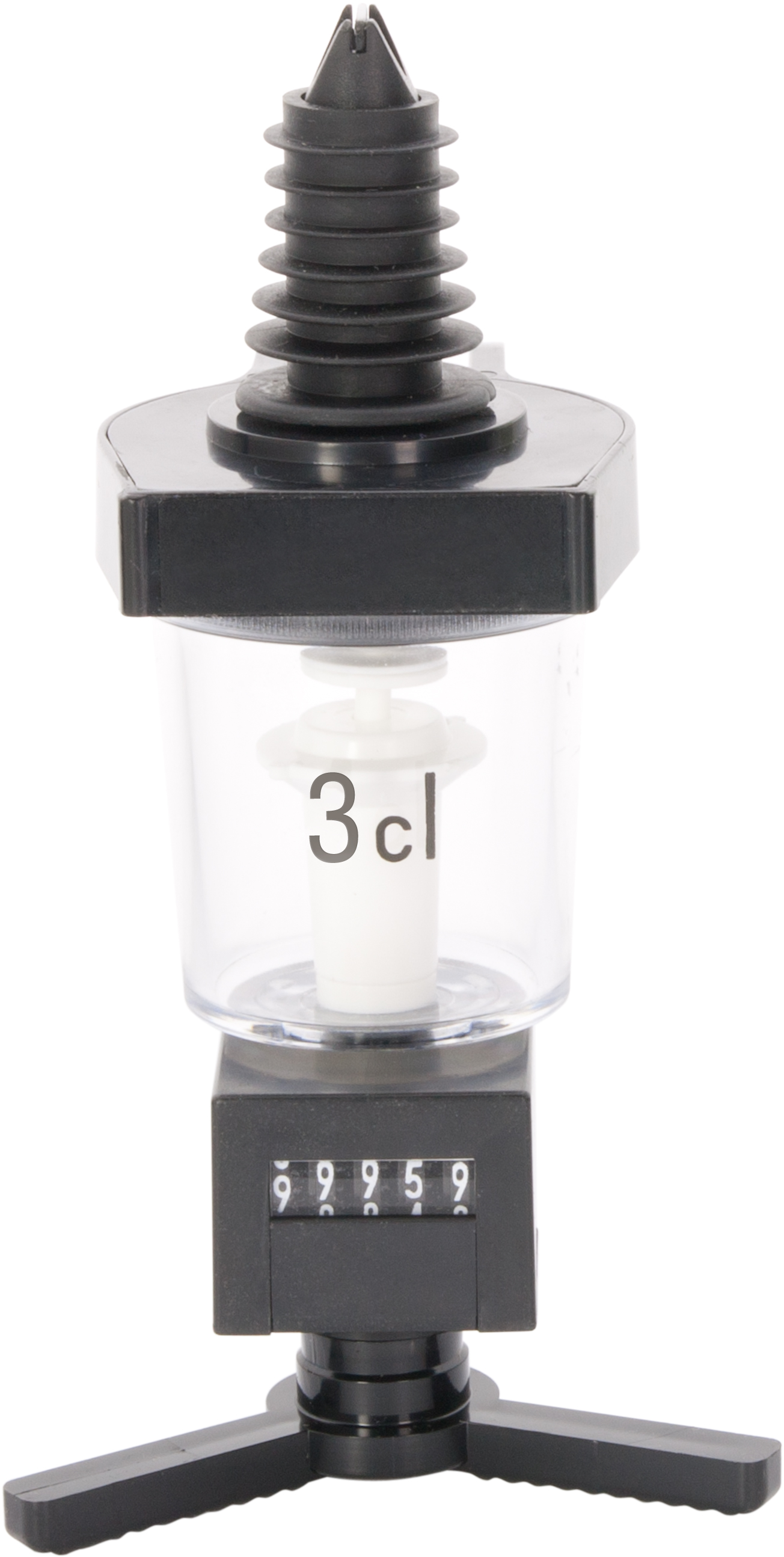 Dosierer mit Zählwerk mittig, Kunststoff (0,7l - 1,0l) - 2cl