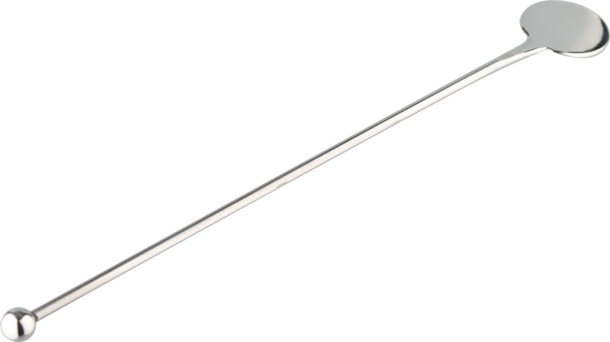 Edelstahl Drinkstirrer mit Kugel und Münze, Prime Bar - 21cm