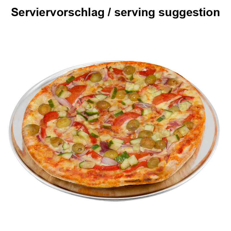 Flache Pizzapfanne, Aluminium, breiter Rand - 30,5cm