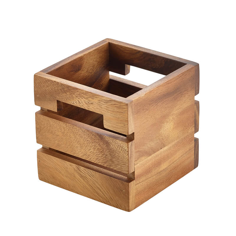 Holzkiste / Buffet-Erhöhung, Akazienholz - 12x12x12cm