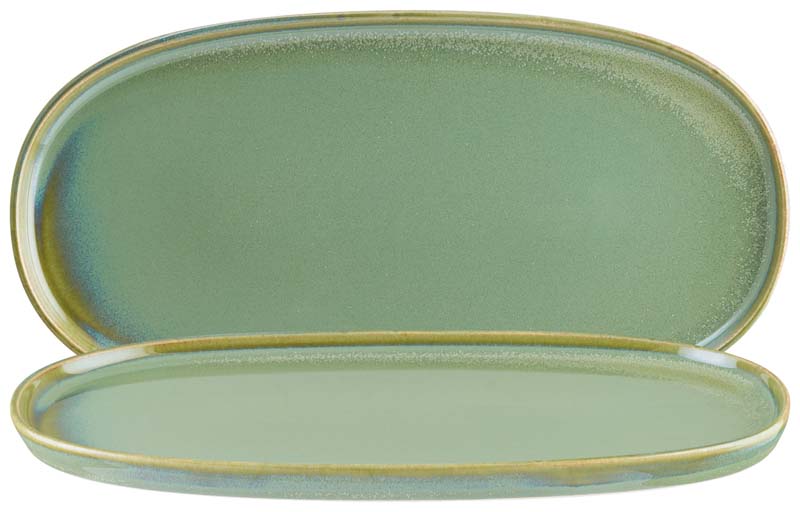 Bonna Sage Hygge Platte oval 30x16cm grün - 6 Stück Bonna Sage Hygge Platte oval 30x16cm grün - 6 Stück